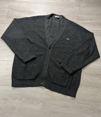 Vintage 1980'S Lacoste Chemise French Lacoste wool acrylic knit cardigan L