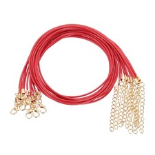 20pcs Waxed Necklace Cord Bulk, 18" 2mm Necklace Ropes Red