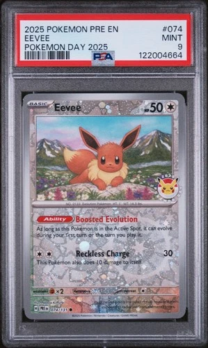 Pokemon TCG: Pokemon Day 2025 Eevee 074/131 Prismatic Evolutions - PSA 9