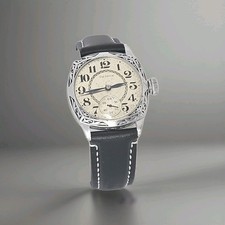 Antique Illinois 17 jewel Generic Grade 24 ca 1928 Engraved Nickel Case Sub Sec