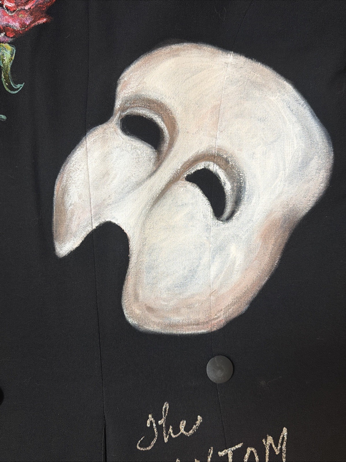 Vintage After Six Men's Black Tuxedo Art Hand painted Phantom Of The Opera 🎭 image 6