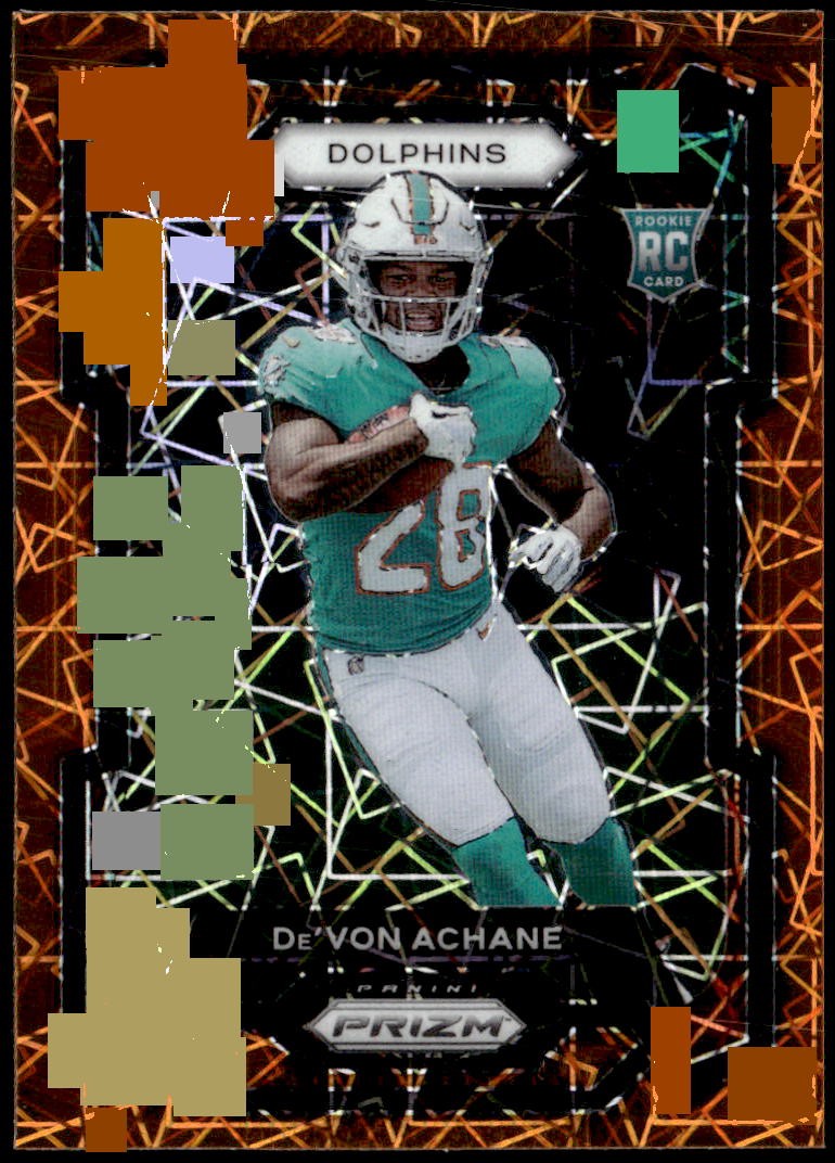 2023 Panini Prizm #365 De'Von Achane Lazer Rookie E1