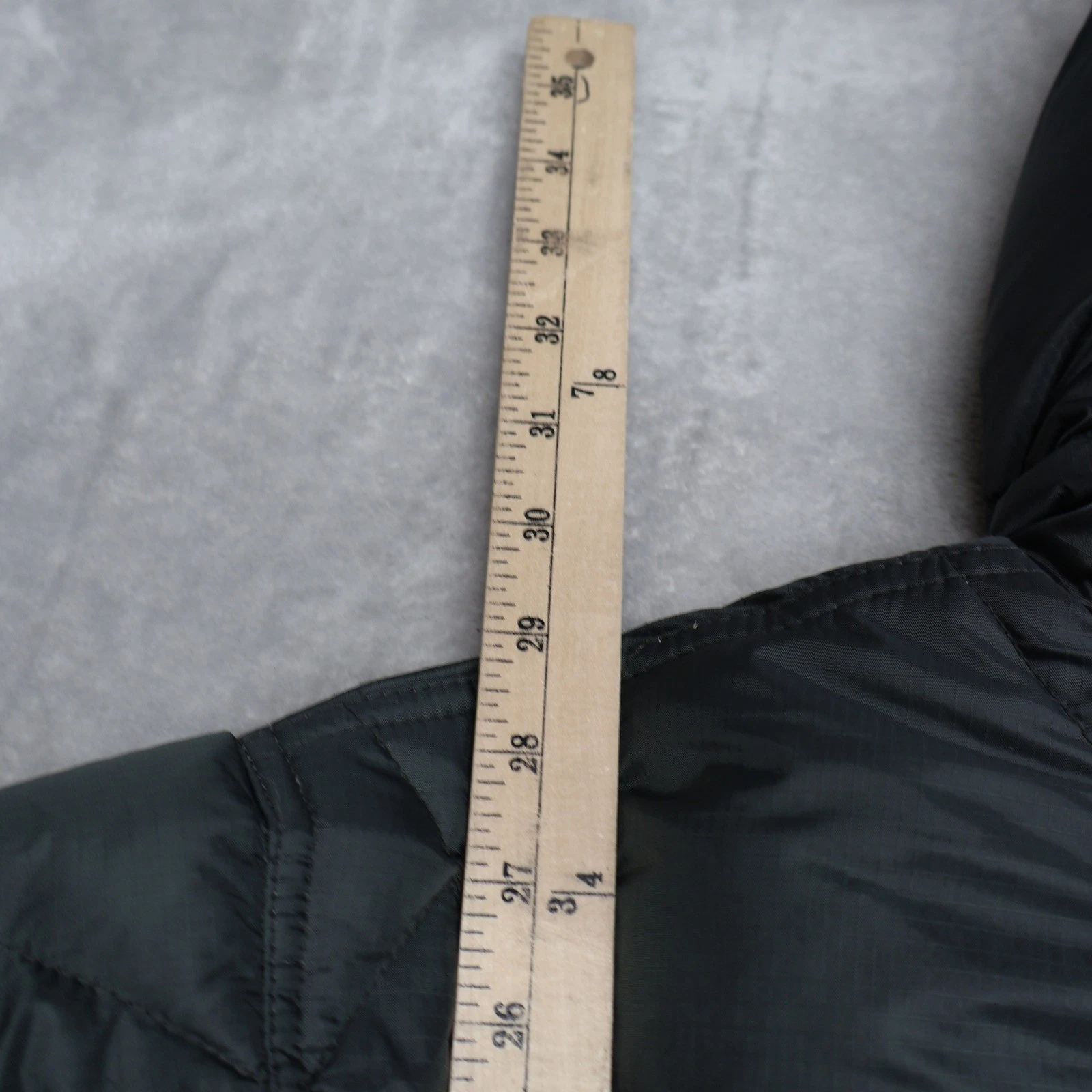 Planet Earth Down Jacket Mens Medium Blue Insulated Quilted Pit Zip Puffer VTG - product detail image 15