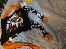 Jack Skellington Long Sleeve Skeleton Pajama Set Unisex Kids Size 4