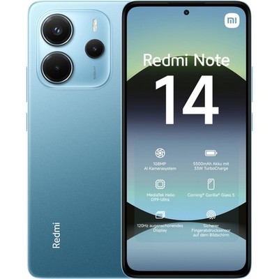 Xiaomi Redmi Note 14 128 GB Ocean Blue Dual SIM Smartphone Handy Mobiltelefon