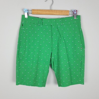Ralph Lauren RLX Golfshorts Herren 28 grün gemustert Tailored Fit Golfbekleidung