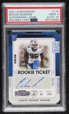 2021 Contenders Rookie Ticket Stub 9/96 Carlos Basham Jr PSA 9 MINT Auto 14ju