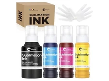 4x Sublimation Ink Refilled Inkjet Fit for Supertank ET2400 ET2720 ET2760 ET2750