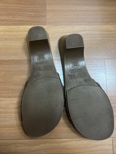 Montego Bay Club Leather Slides Sandals Brown Size 9.5 NWOB - Picture 5 of 8