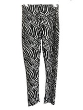 New Zara Zebra Pull On Skinny Pants Animal Print Size Medium.  C