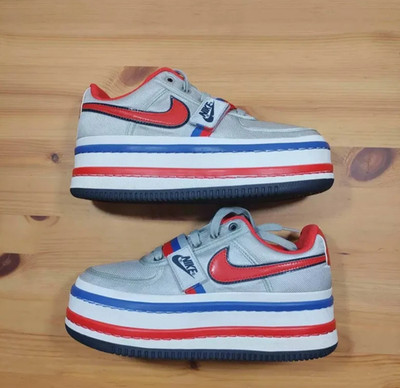 Nike Vandal 2K Platform Double Stack Silver Blue Red Women's Size