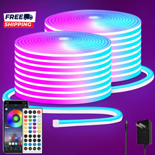 100ft Rgb Led Neon Rope Lights Led Neon Lights With Remoteapp Control 24v Ip65