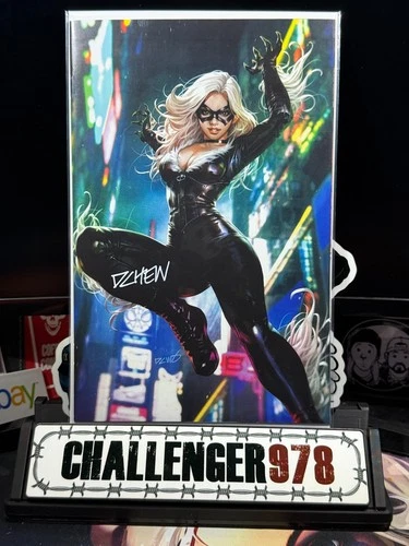 Amazing Spider-Man #38 Derrick Chew SIGNED VIRGIN w/ COA - BLACK CAT