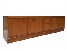 VINTAGE RETRO TEAK LOW SIDEBOARD TV MEDIA UNIT CUPBOARD 1970s