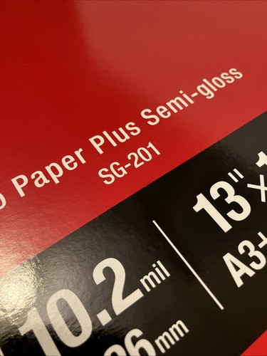 NEW Canon Printer Photo Paper Plus Semi-Gloss 13x19” 50 Sheets SG-201 3 Packs - Picture 3 of 5