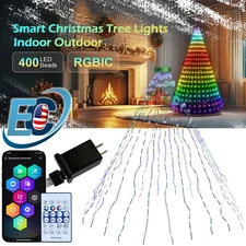 400LED Christmas Tree Waterfall Light Fairy String Indoor Outdoor Xmas Decor