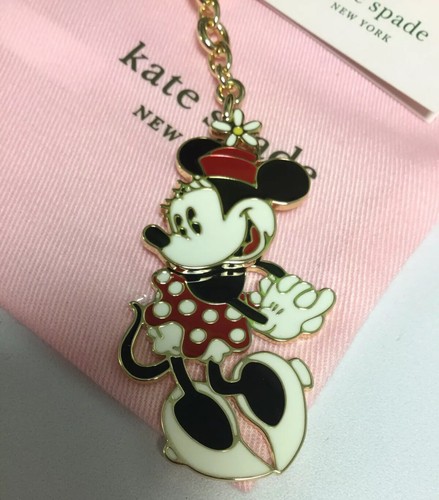 kate spade new york minnie mouse jeweled key chain bag charm w/ KS Dust Bag New - Picture 3 of 12