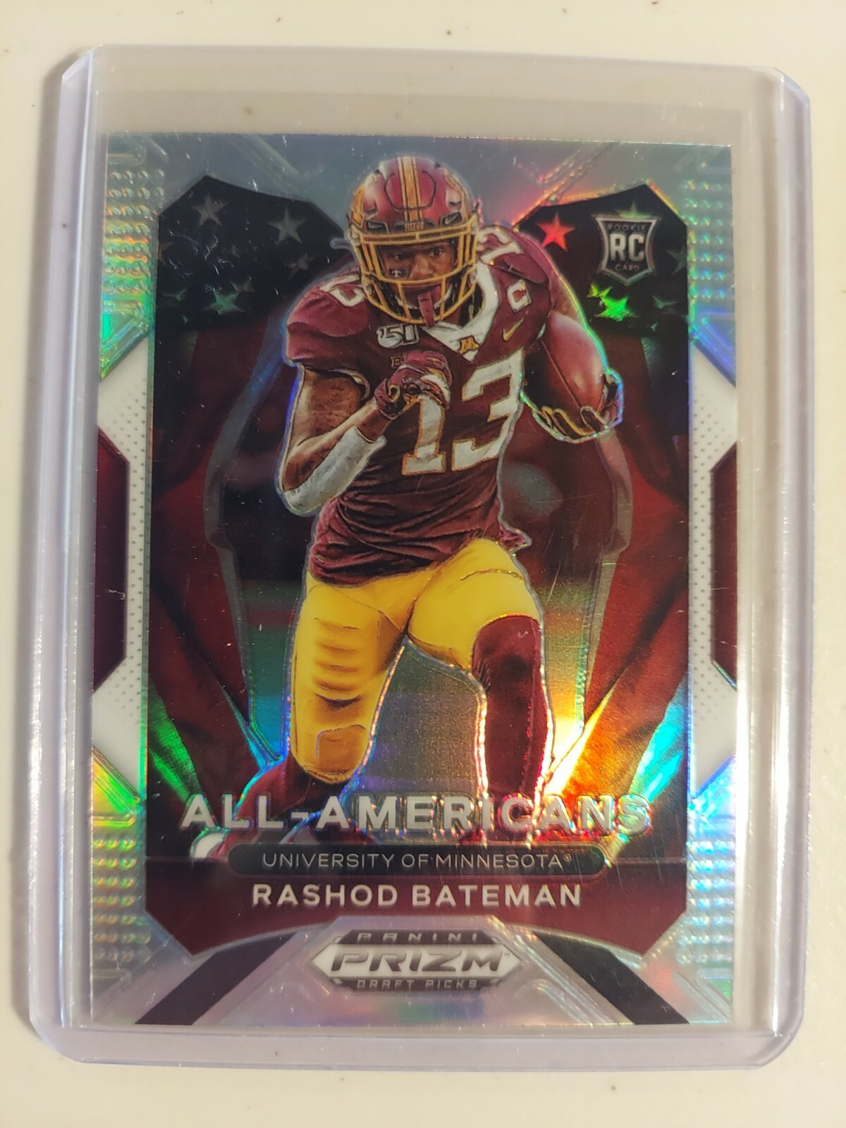 2021 Panini Prizm Draft Picks Rashod Bateman All-Americans Silver Rookie #196