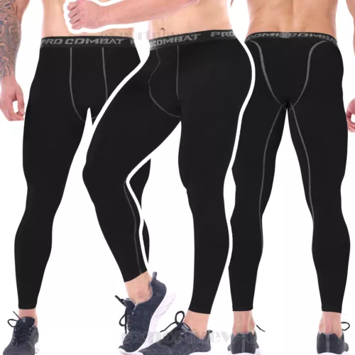 Herren Kompressions Leggings Hose Trousers Fitness Baskerball Jogginghose HEISS - Bild 19 von 24