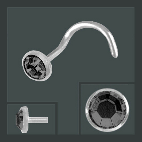 925 ECHT SILBER ☺ Nasenpiercing Nasenstecker platt, blau-lila-grün-weiß-rot-pink - Bild 11 von 22