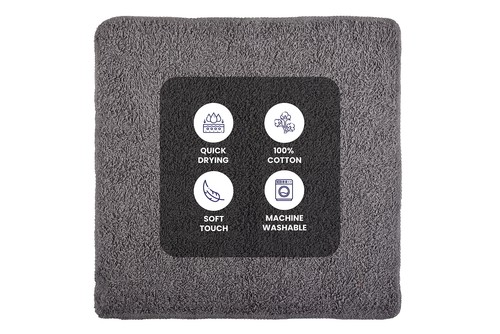 2-Pack 18-Washcloth Set, Grey Multi-Color Towel Bundle for Everyday Use - Picture 3 of 10
