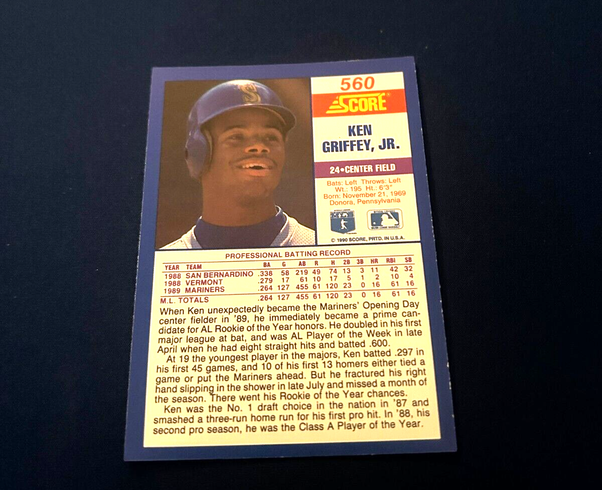 1990年 ケン ・ グリフィー Jr.入りランダムセット39 KEN GRIFFEY JR THE NATURAL SPORTS ILLUSTRATED COVER MAY 7