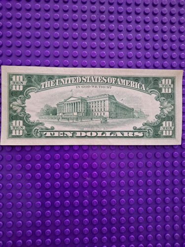 1963 A $10 Star Note, fancy New York City Double serial number. Great condition - Picture 4 of 5