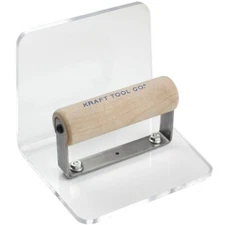 Kraft Tool Plexi-Plastic Concrete Inside Curb & Sidewalk Cove Tool 1" Radius