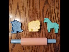 Vintage Child's Bakeware Set Rolling Pin Cookie Cutters Hong Kong