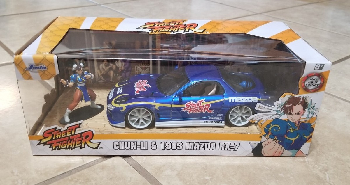 ストリートファイター 1993 マツダ RX-7 ミニカー& 春李フィギュア Jada Toys Hollywood Rides: Street Fighter Chun-Li & 1993