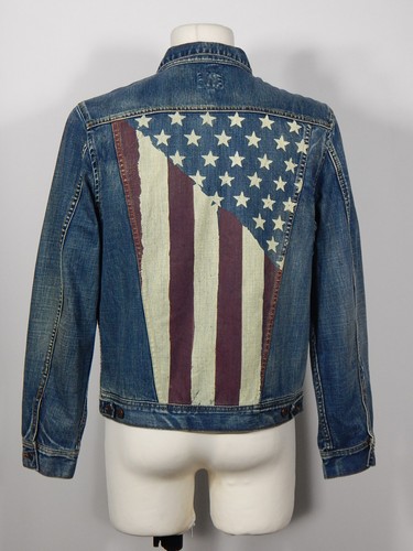 Emmett Jean Bob Flag men's dark blue 