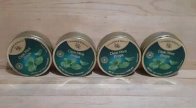 4 TINS:  CAVENDISH & HARVEY CLEAR MINT Fruit Drops 7oz imported Confectionary  