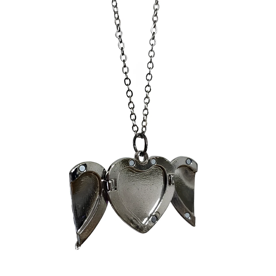 Ángel Medallón Corazón Colgante Alas 50.8cm Collar Plata Foto Recuerdo Joyería - Imagen 3 de 4