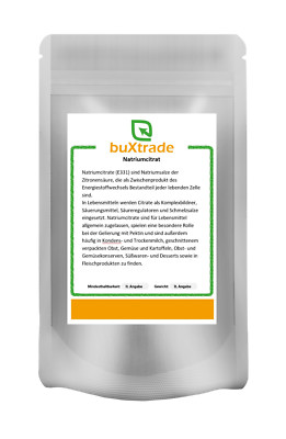 10x 1 kg | Natriumcitrat E331 | TNC Trinatriumcitrat | pur Salz Zitronensäure