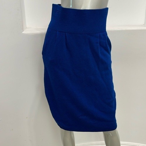 Tuta St. John By Marie grigia donna vintage 80 maglia manica lunga gonna blu taglia 4 - Foto 10 di 15