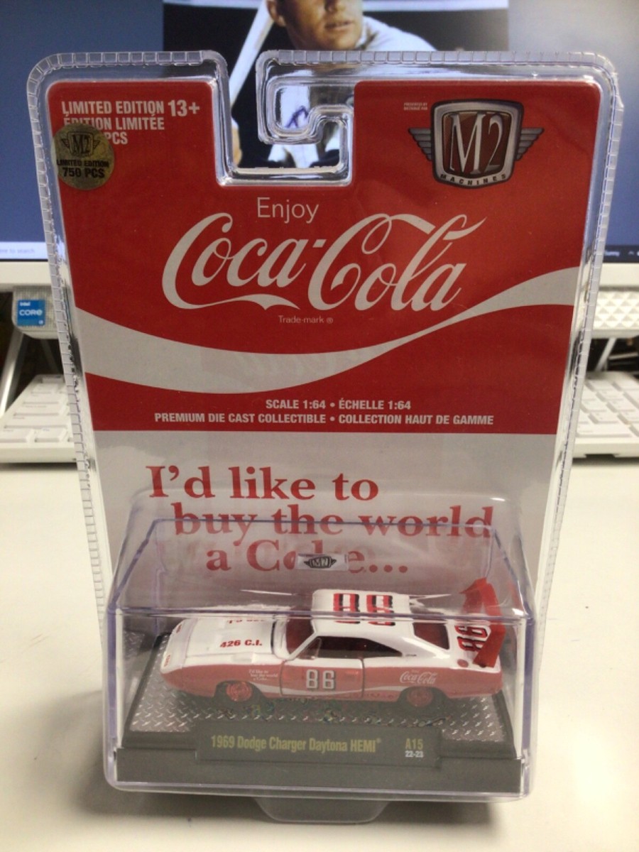 M2 MACHINES COCA COLA 1969 DODGE CHARGER DAYTONA 1:64 SCALE 1/750