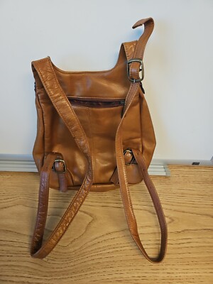 Volare Beige Leather Backpack Queros Made In Columbia | eBay display picture 2