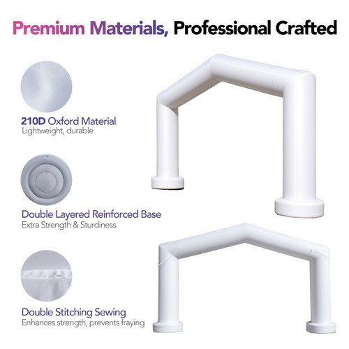 Large 21Ft Gable Inflatable Arch with built-in blower - White - Picture 5 of 10