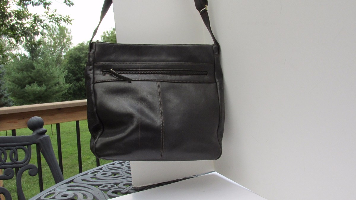 Derek Alexander Black Leather Cross-body Bag - EUC | eBay