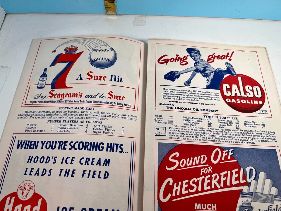 27 June 1952 Boston Red Sox Baseball Program vs Senators Scored🔥 Nice! - Image 3 of 4