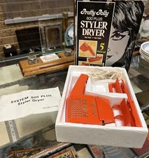 Vintage Pretty Polly Orange Hair Dryer With Box