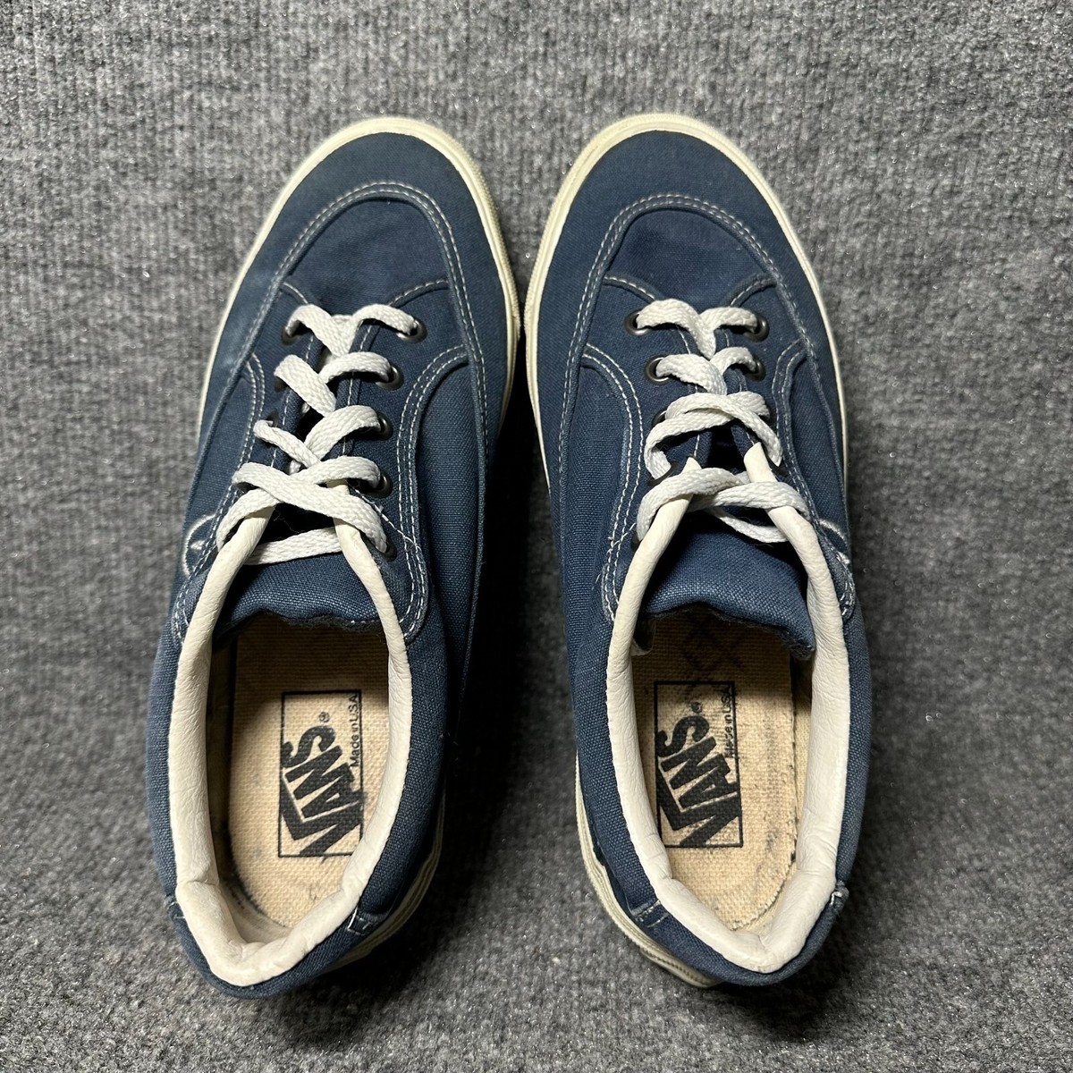 Vintage Vans Made In USA Navy Blue Era Sz 9 1990s 1980s Rare Mens