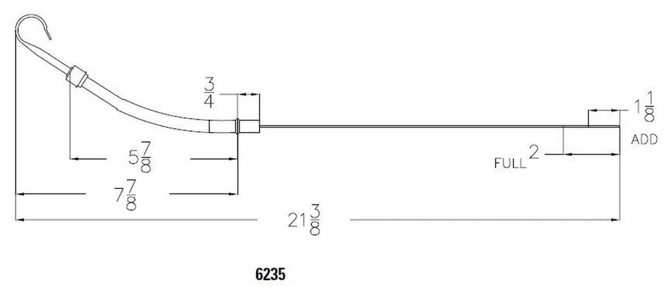 Varilla y tubo de medición de aceite Mr Gasket 6235 Foto 2 de 4