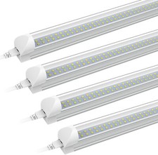25 PCS T8 8FT LED Shop Light Fixtures 72W Garage Linkable 8 Foot LED Tube Lights