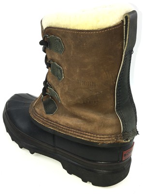 Sorel Caribou Waterproof Winter Men S Boots Brown Black Size 11 Us Ebay