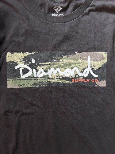 DIAMOND SUPPLY COMPANY BOX LOGO BLACK T-SHIRT LONG SLEEVES SIZE LARGE - Picture 2 of 4