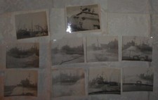 Vintage Lot of 9 1956 Black White Photos of US Navy Ships In Rough Seas