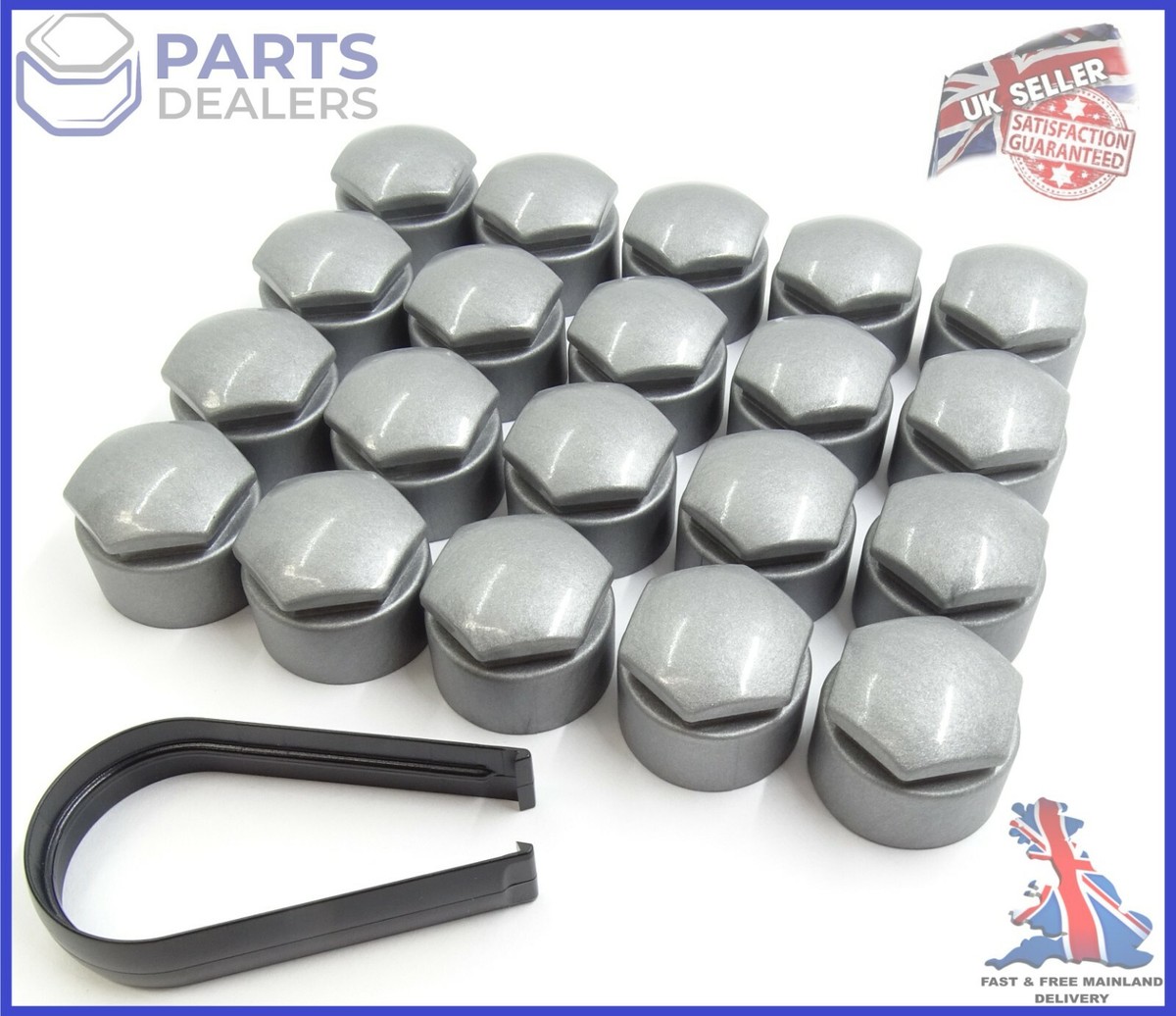 WHEEL NUT COVERS FOR SEAT IBIZA LEON ALHAMBRA ALTEA 17mm LOCKING