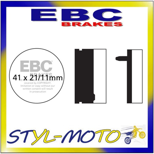 FA040 Organische Aramid BeläGe Vorn Links EBC Honda CB 125 T 1977-1978-image