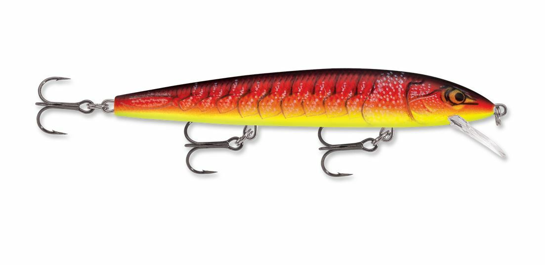 Leurre De Pêche Rapala HUSKY JERK HJ-14 Couleur Redfire Crawdad - Modèle Discontinué - Occasion